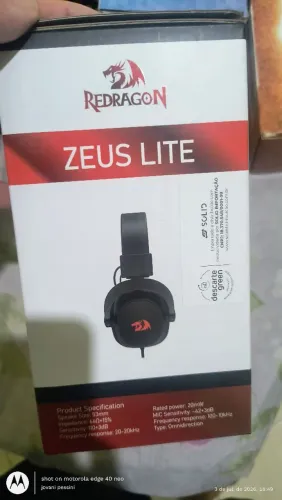 Headset gamer red dragon