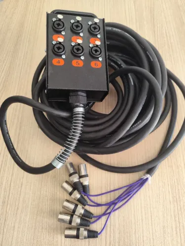 Cabos XLR Medusa 6 canais 10 mt