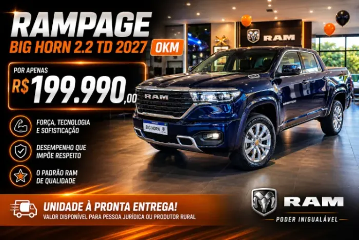 Ram Rampage BIG Horn 2.2 TB CD 4X4 DIE Aut. 2026