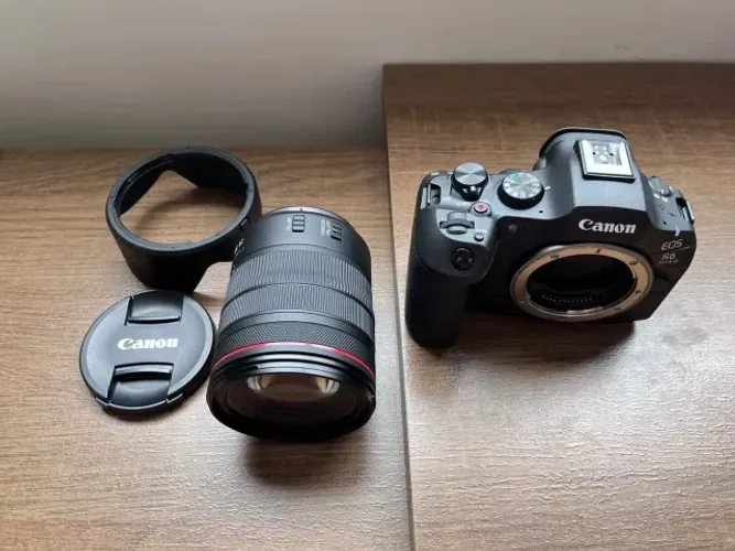 R6 mk 3 com menos de 3k clicks e RF 24-105 F4L novinha