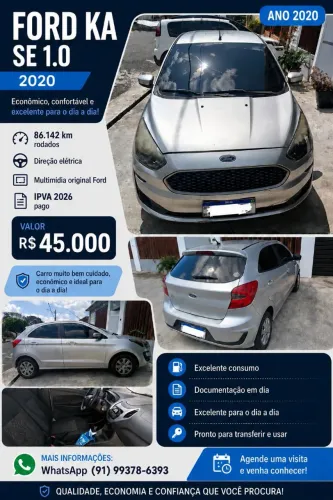 Ford KA 1.0 Se/se Plus Tivct Flex 5P 2020