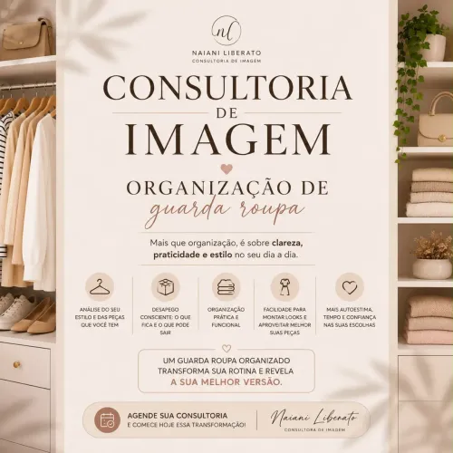 Consultoria de Imagem - Organização de Guarda Roupa