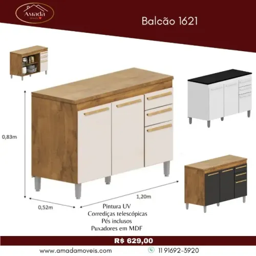 Balcão 1621, a pronta entrega 