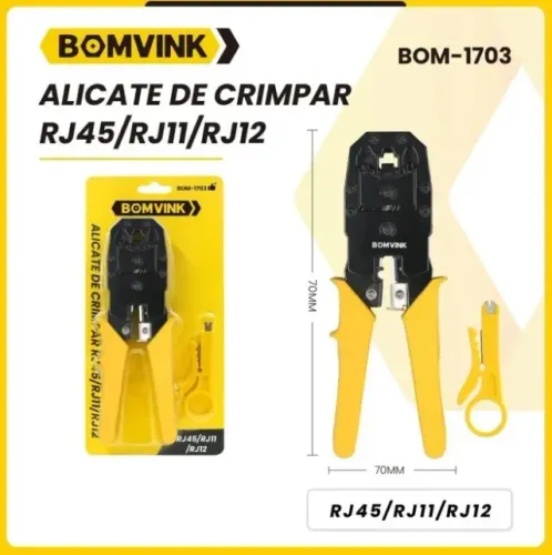 ALICATE DE CRIMPAGEM RJ45 , RJ11 E RJ 12 