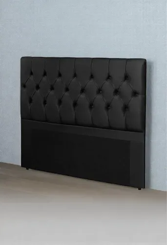 ? Cabeceira Estofada Capitonê Preta ? Elegância pro seu quarto!