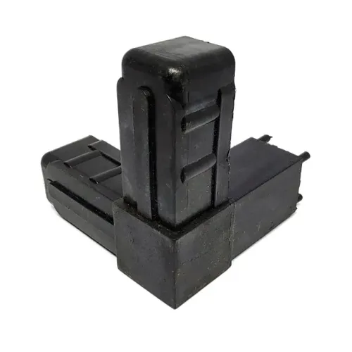 Conector Y preto para estruturas de metalon e alumínio de 1" (25 mm) Pct com 10 unds