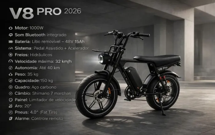 Bike elétrica Ouxi V8 Pro 2026 0km pagamento somente na entrega até 18x 