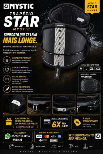 Trapézio Mystic Star Para Kitesurf - 100% Novo Original