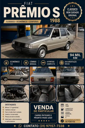 Fiat Premio S 1.5 I.e./ 1.5 / 1.3 1988