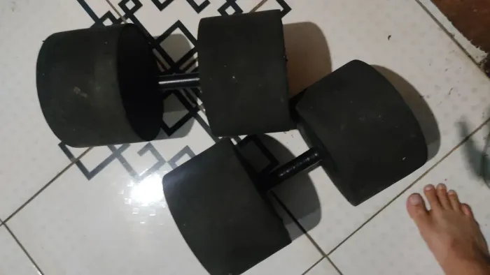 Par de Halteres emborrachados 15kg