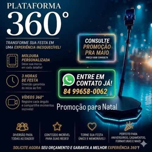 Giro 360 filmagem