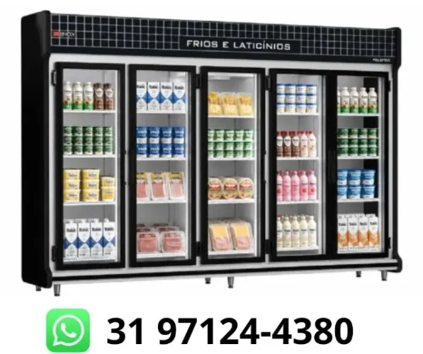 Refrigerador de Bebidas 5 Portas com LED Polo Frio 220V