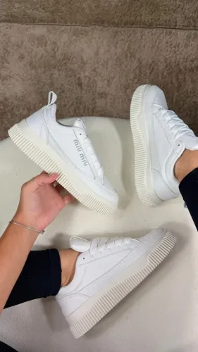 Tênis Miu Miu Feminino Premium Branco - Disponível 34 AO 39 / Fotos Reais