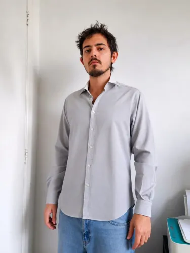 Camisa Zara Man - cinza, G