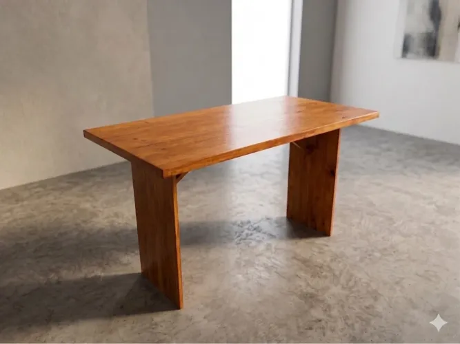 Mesa em Madeira Maciça de Pinus