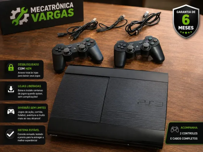 PlayStation 3 Super Slim desbloq hen.