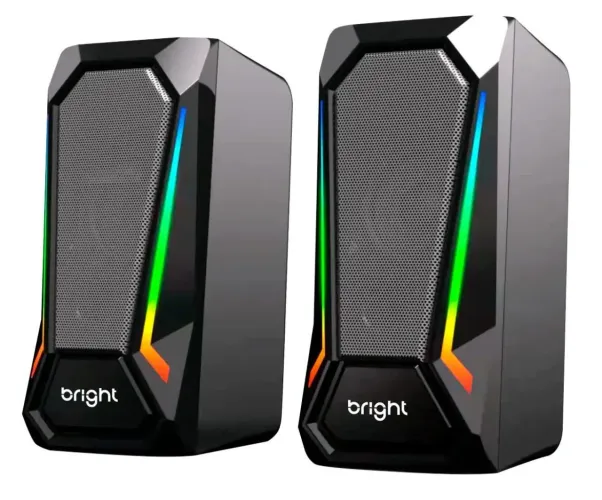 Caixa de Som Bright Pegasus c/ Iluminação RGB c/ Entrada USB