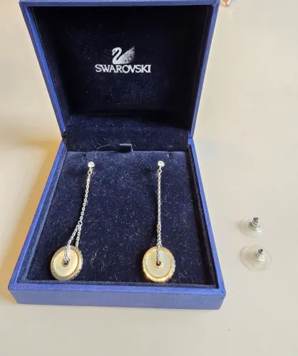 Brincos prata e cristais Swarovski 