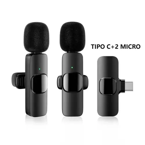 Microfone de lapela sem fio K9 APENAS ANDROID