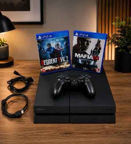 PS4 + 1 Controle + Jogos