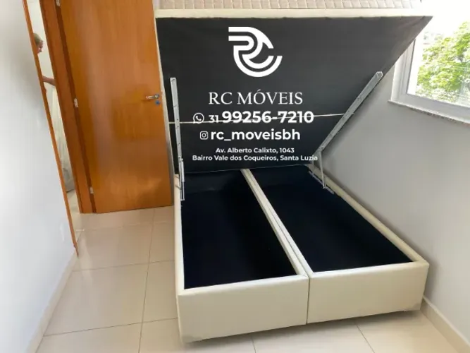 Cama Box Baú Casal Bipartido Blindada 1,38x1,88 - Direto da Fábrica