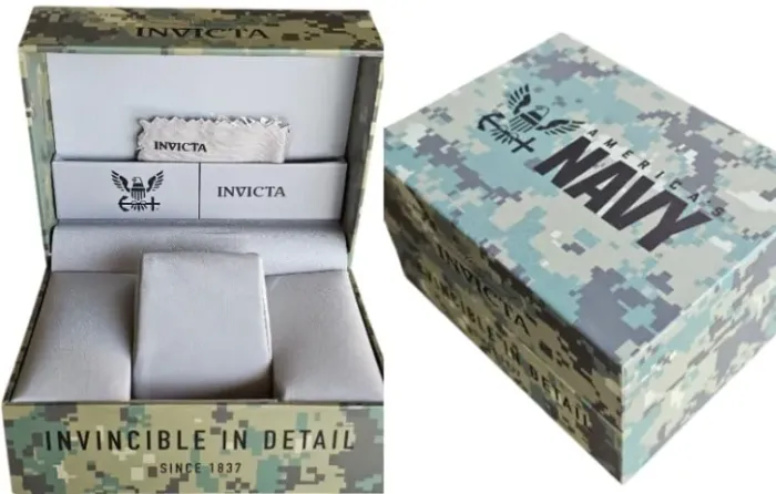 Caixa Original Invicta America's Navy Camuflada Para Relógio