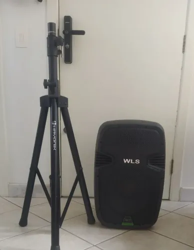 Caixa De Som Ativa WLS 12" Bluetooth/USB + Tripé Incluso (Ótimo Estado)