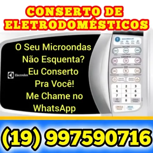 Conserto de Micro-ondas e Eletrodomésticos em Pedreira SP ? Atendimento Técnico e rápido. 