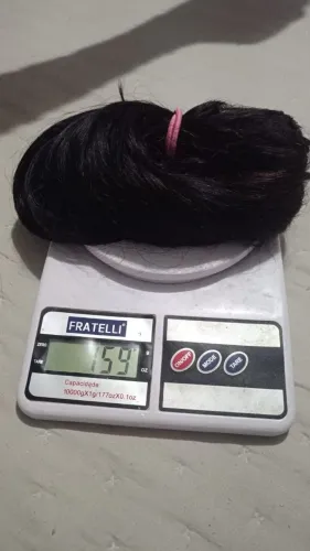 Vendo cabelo brasileiro preto com 60cm e 159 gr