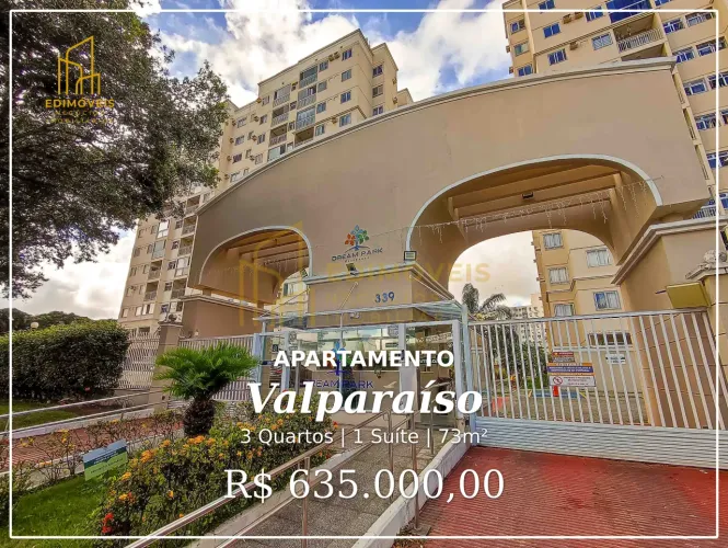 Viva com estilo no Valparaíso: apartamento de 3 quartos em condomínio!