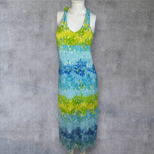 Vestido longo estampado tamanho m