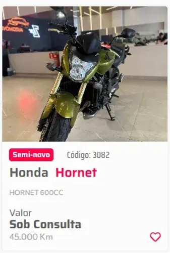 Honda Hornet 600cc 2011 ? Moto de Colecionador