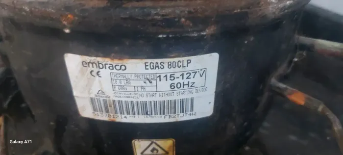 Compressor de geladeira usado em bom estado gaz 600a