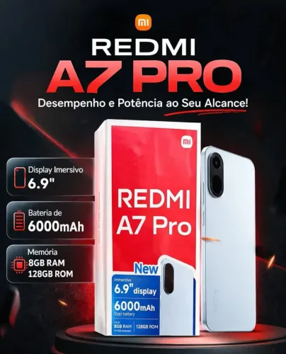 Novo RedMi A7 Pro - Super Bateria 6000mAh e tela 6.9" 4+4/128GB - Parcelo até 18x