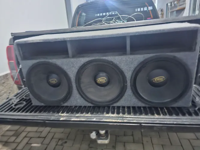 3 eros 400rms,  na caixa 12"