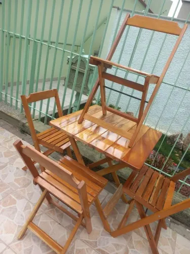 Mesas e cadeiras dobrável 