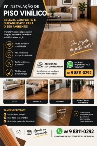PISO VINÍLICO/ORÇAMENTO
