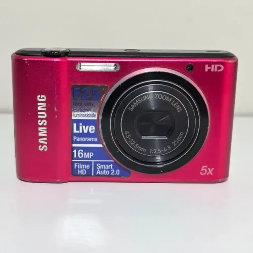 Câmera Digital Samsung ST66 16.1MP 5x Vermelha com Acessórios e Brinde