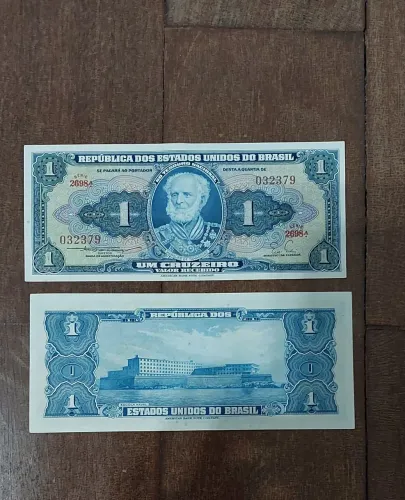Cédulas dinheiro raras um cruzeiro 