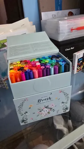 Canetinhas Marcador Ohuhu A base Agua 100 Cores para colorir Bobbie Goods