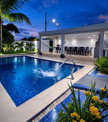 Alugo Casa Temporada com Piscina | 3 Min da Praia do Sol | Área Gourmet e Sinuca. 