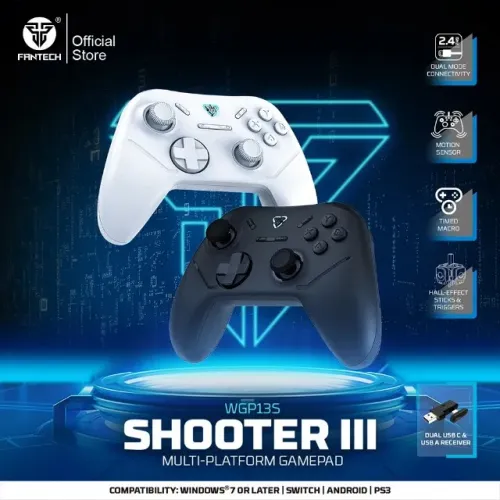 Controle Fantech Shooter III WG-P13S sem fio 1000Hz | Gatilho Hall Effect | NOVO LACRADO