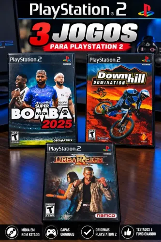 3 JOGOS DE PS 2 ORIGINAIS