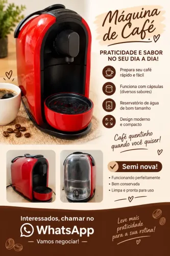 Máquina de café, praticidade e mais energia pra você