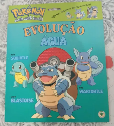 álbum/revista Pokémon Evolução Água Pokémon 