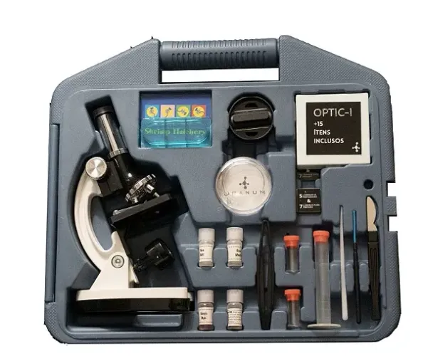 Microscópio 300x 600x 1200x com Maleta de Transporte Marca: URAUM