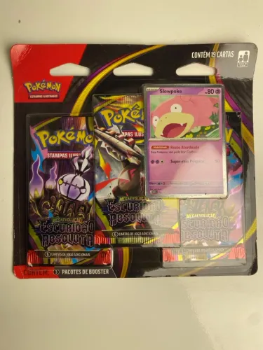 Blister triplo escuridão absoluta + slowpoke português