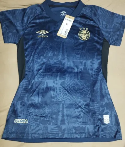 Camiseta Grêmio Feminina Azul 2025 Tam GG, 2XL