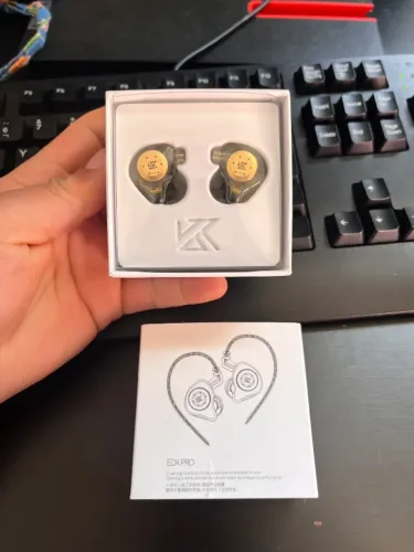 NOVO - NA CAIXA) Fone De Ouvido Kz Edx Pro Com Microfone - Cristal Cor Branco