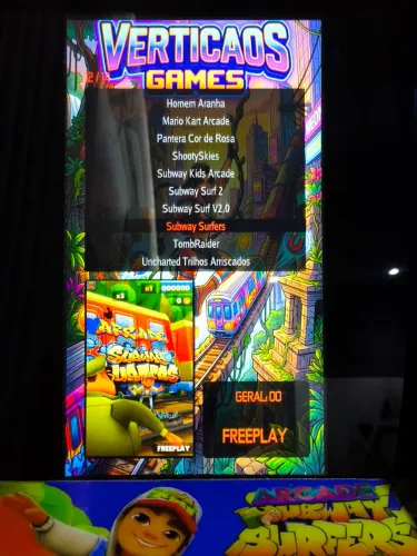 Máquina subway surf vertical 19 polegadas